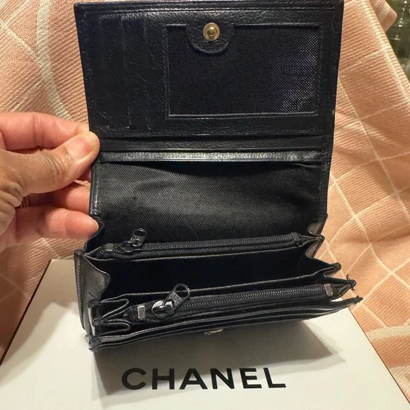 Valentino Black Leather Wallet - Picture 3 of 4